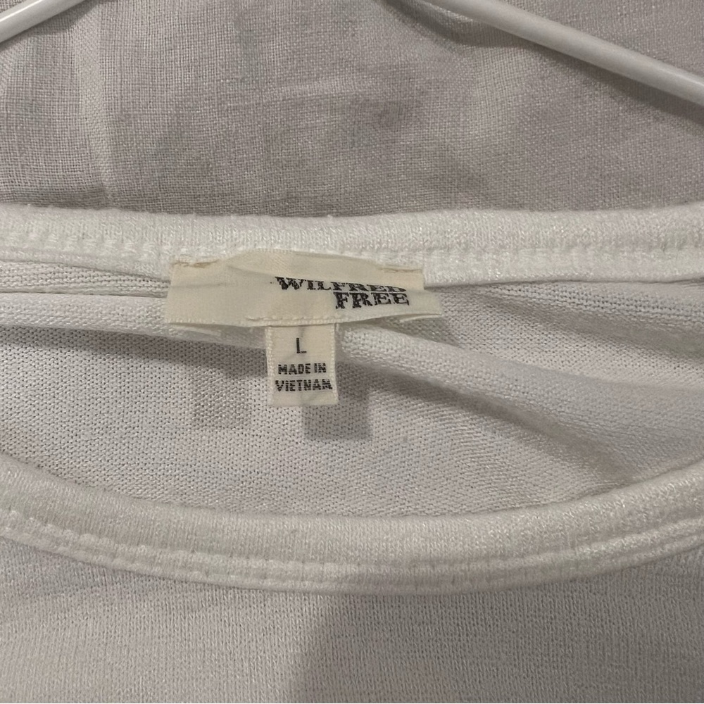 Aritzia Wilfred Free White Cropped Long Sleeve - Picture 3 of 5